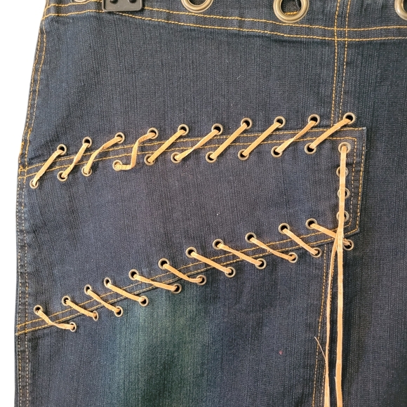 TooHot denim maxi skirt with Rawhide trim - 10. F27 - Picture 3 of 9